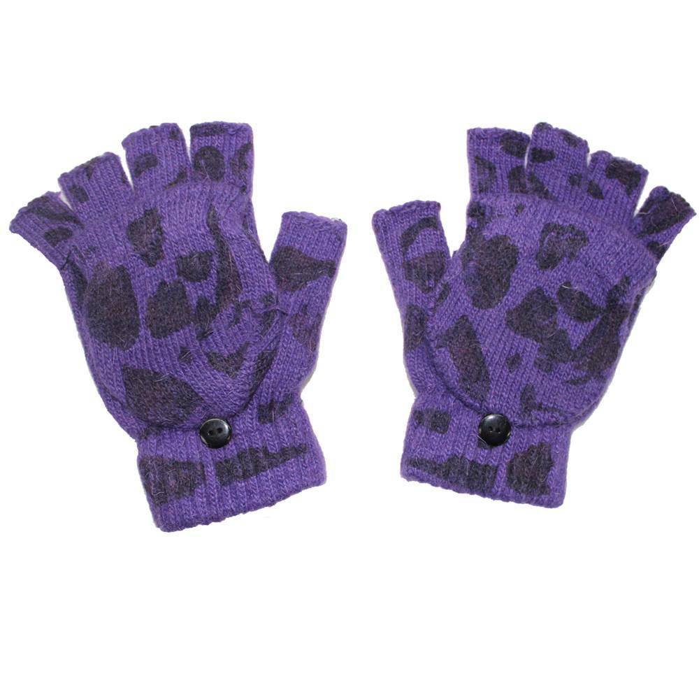 Animal Print Pop Top Glove-Purple - Glove - La Fiorentina AG-18