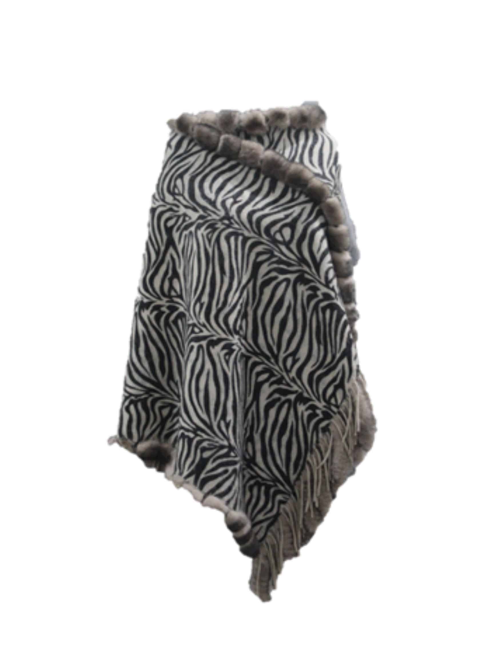 Animal Printed Reversible Wrap - Wrap - La Fiorentina 544-Camel