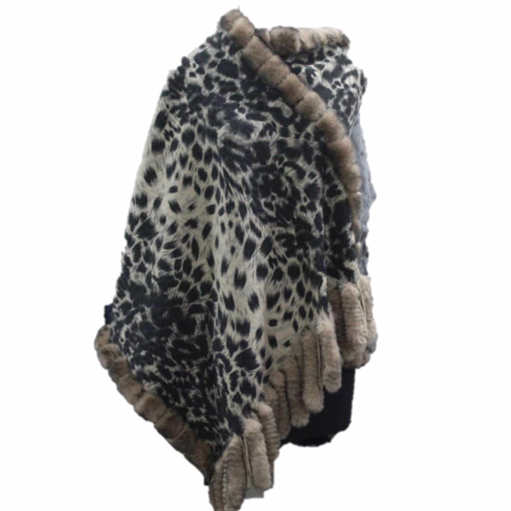 Animal Printed Reversible Wrap - Wrap - La Fiorentina 544-Camel