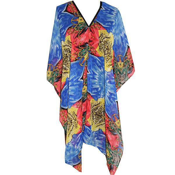 Beach Cover up - Beach Cover up - La Fiorentina, Red/Yellow/Blue PS-1332K