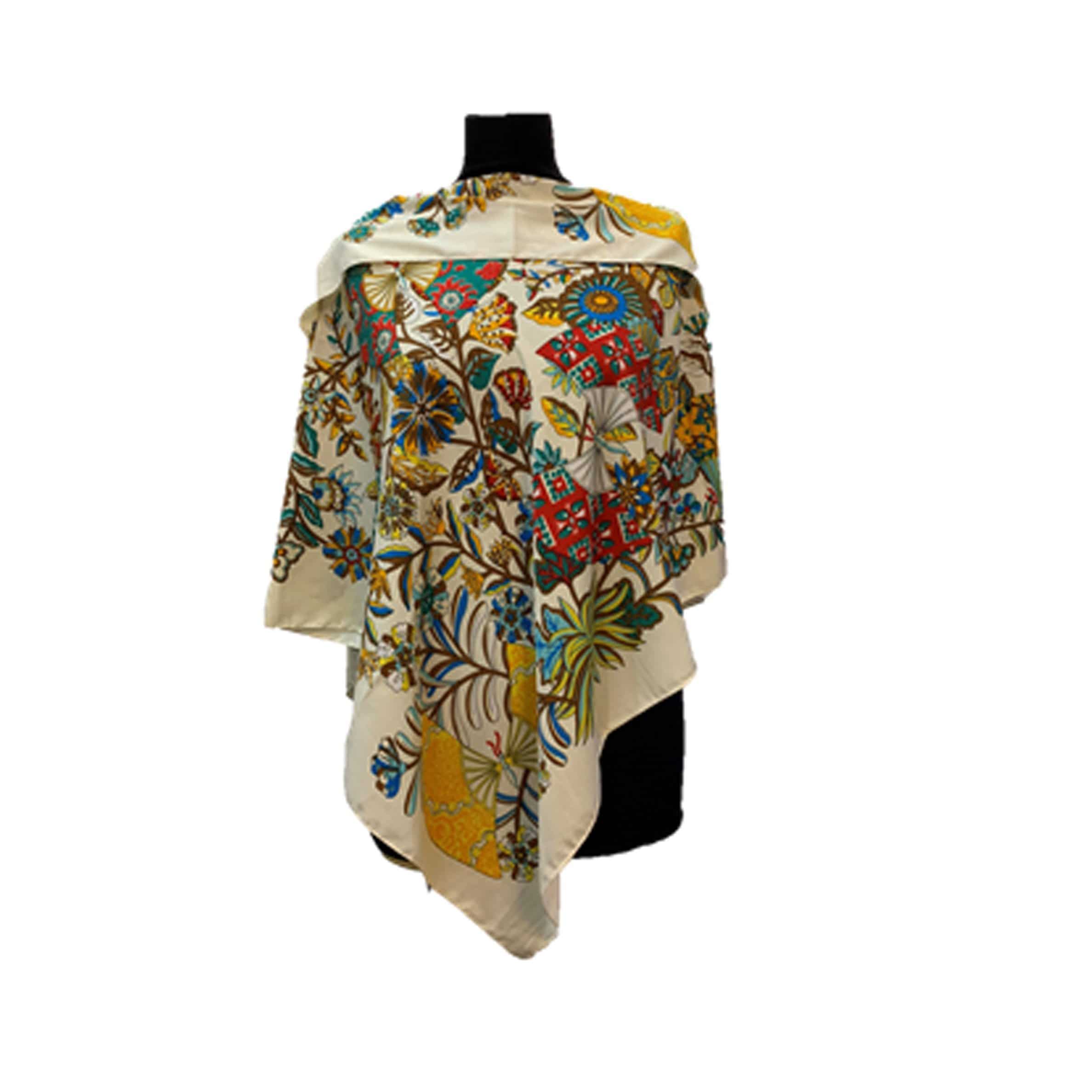 Beige Woven Poncho - Poncho - La Fiorentina TN1733-B