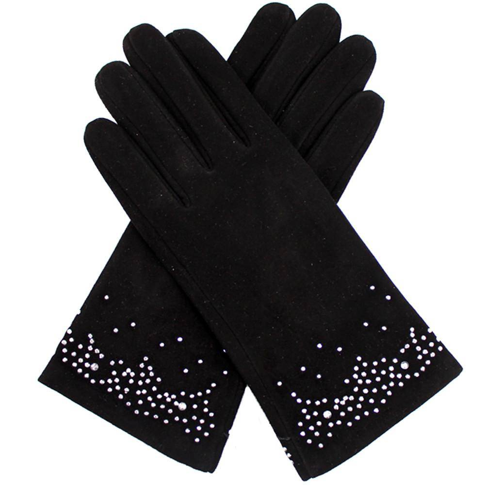 La Fiorentina | Black Suede Touch Screen Glove KC-20578T