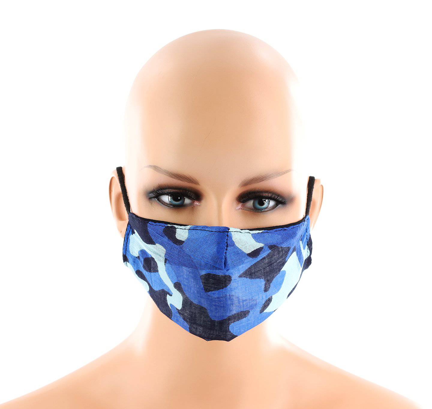 Blue Camo Print Face Mask - face-mask - La Fiorentina MASK#2