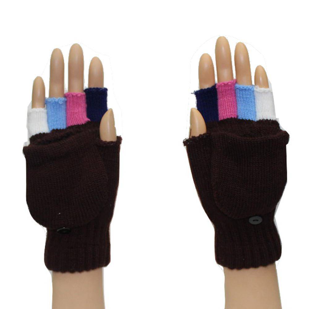 Brown Finger Pop Top Mitten - Glove - La Fiorentina GLV-2