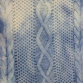 Cable Knit Tie-Dye Scarf - Blue - Scarf - La Fiorentina WXB008