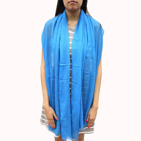 Cashmere Wrap - Blue - Scarf - La Fiorentina TQ1403