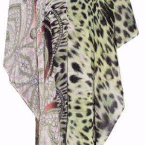 Cheetah Beach Cover Up - Green/Grey - Beach Cover up - La Fiorentina PS-1332F