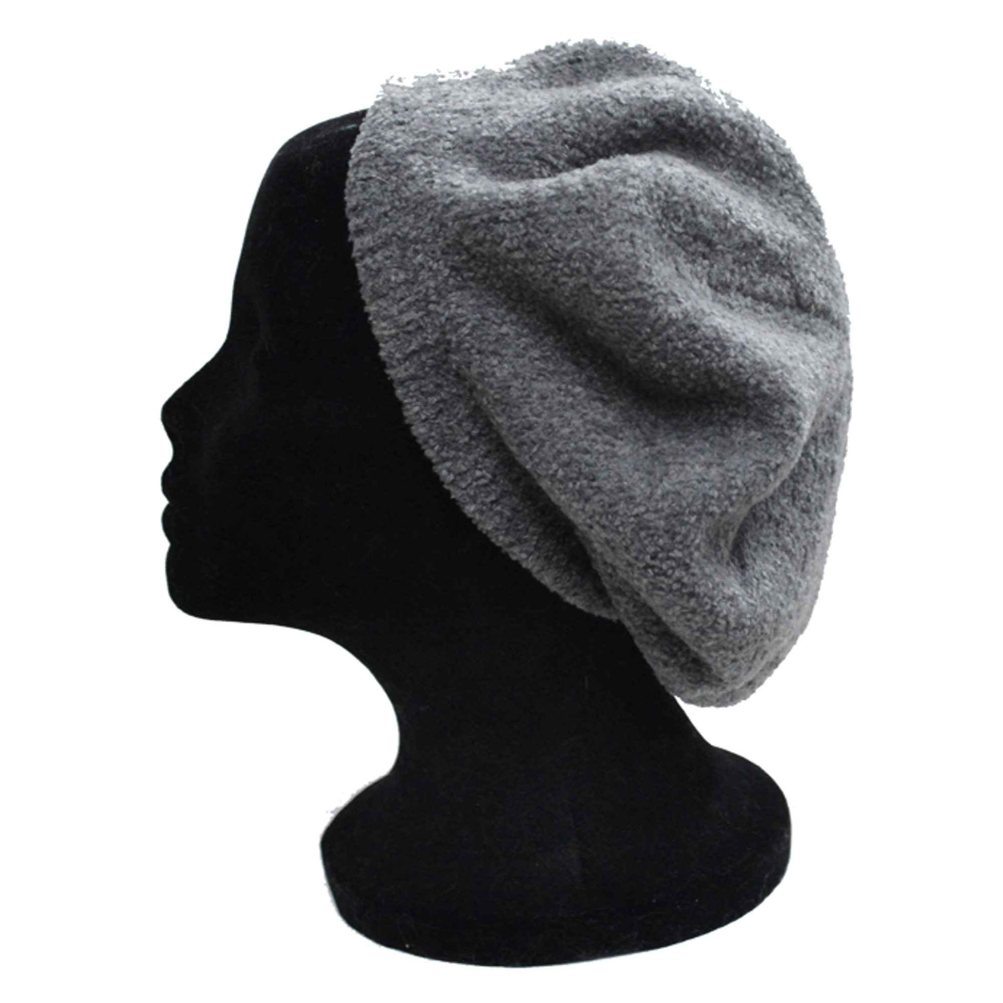 Chenille Knit Beret - Grey - Hat - La Fiorentina SNH-101