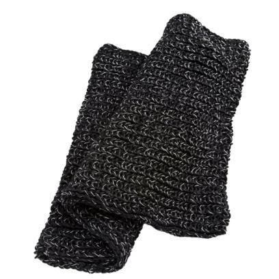 Chunky Knit Infinity Muffler with Lurex-Black/Gold - Muffler - La Fiorentina AHW-1046