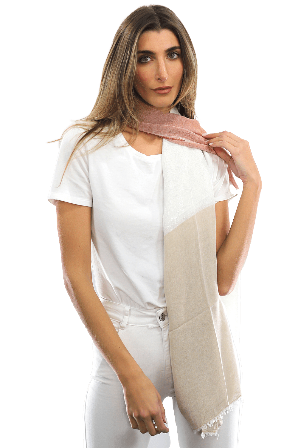 Color Block Scarf with Lurex - Scarf - La Fiorentina ART STOLA OLIMPIA