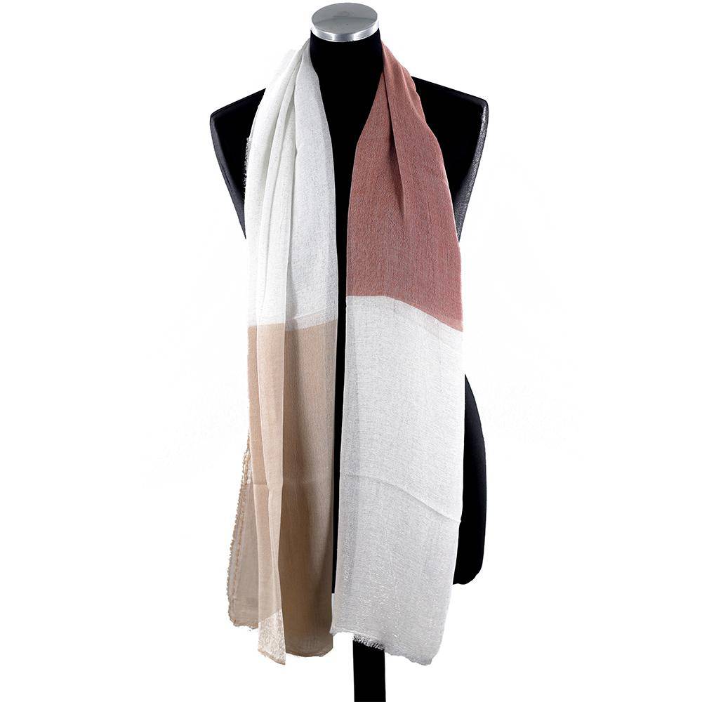 Color Block Scarf with Lurex - Scarf - La Fiorentina ART STOLA OLIMPIA