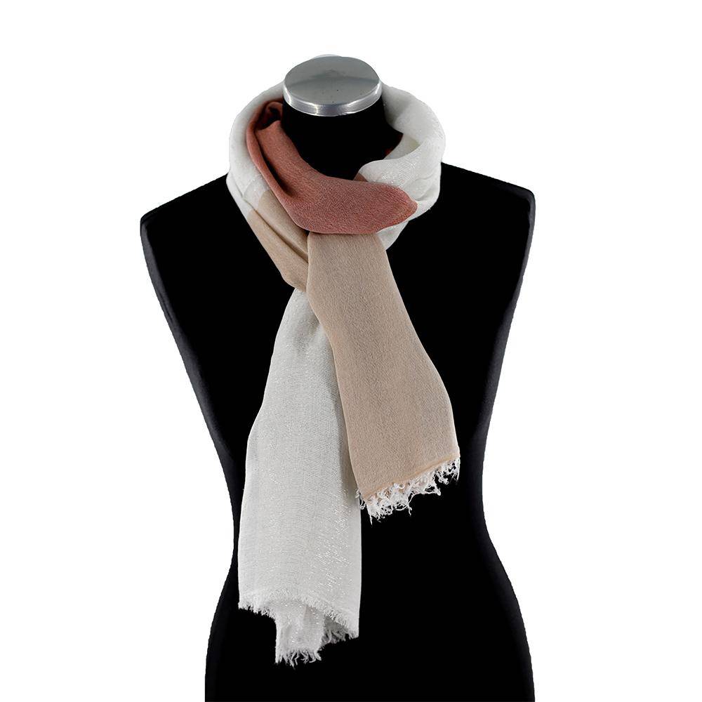 Color Block Scarf with Lurex - Scarf - La Fiorentina ART STOLA OLIMPIA