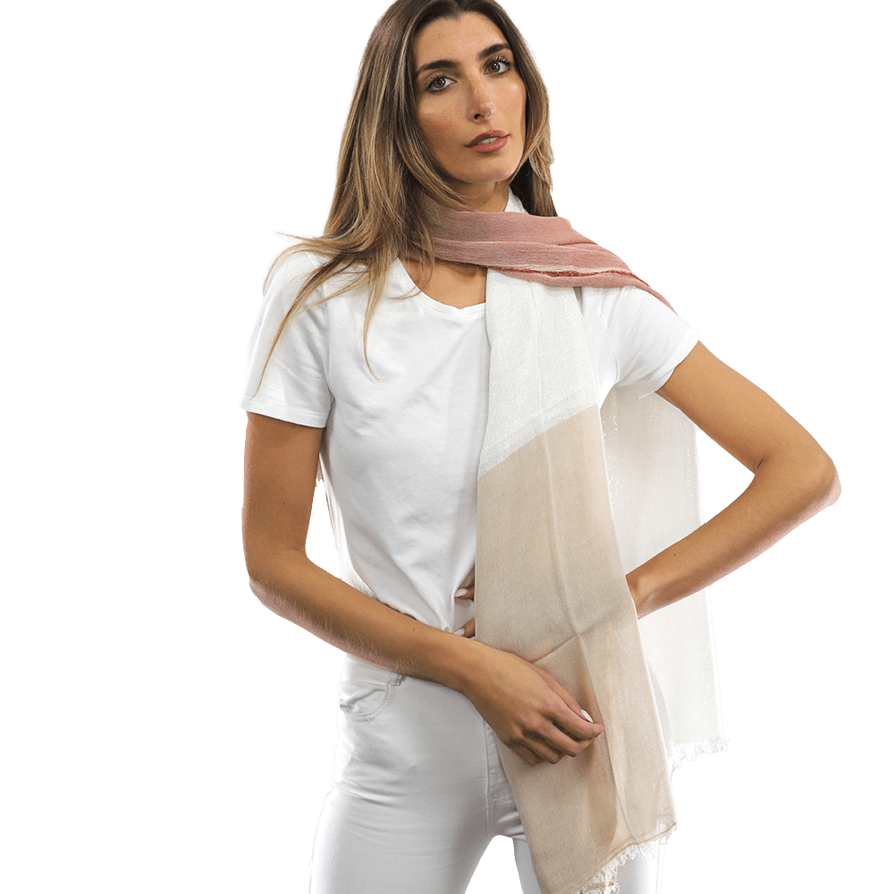 Color Block Scarf with Lurex - Scarf - La Fiorentina ART STOLA OLIMPIA