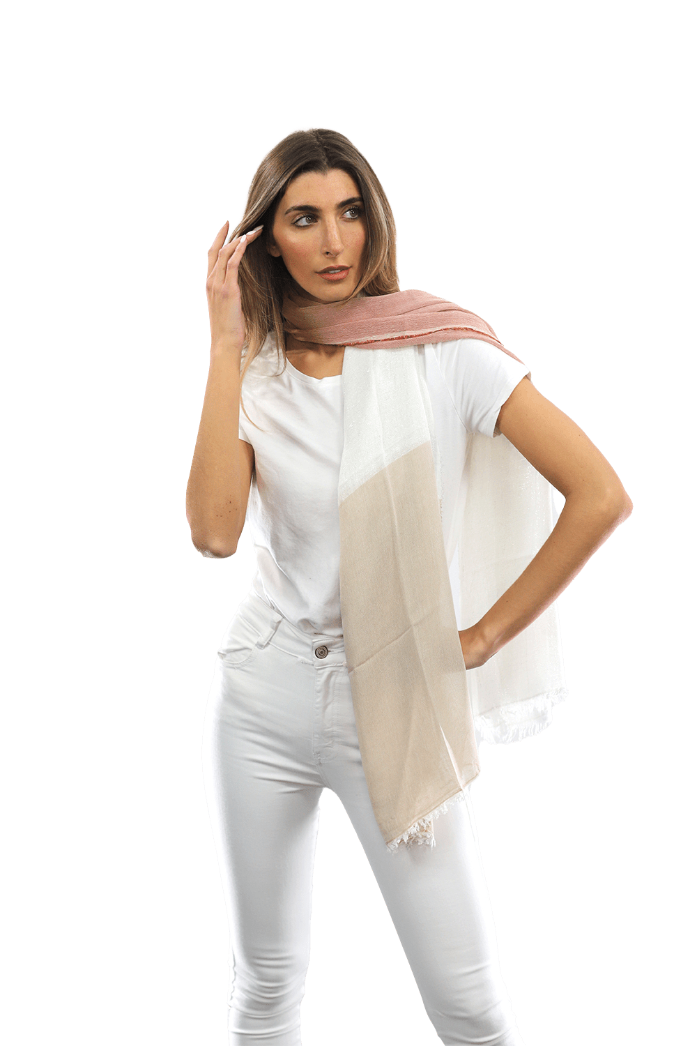 Color Block Scarf with Lurex - Scarf - La Fiorentina ART STOLA OLIMPIA