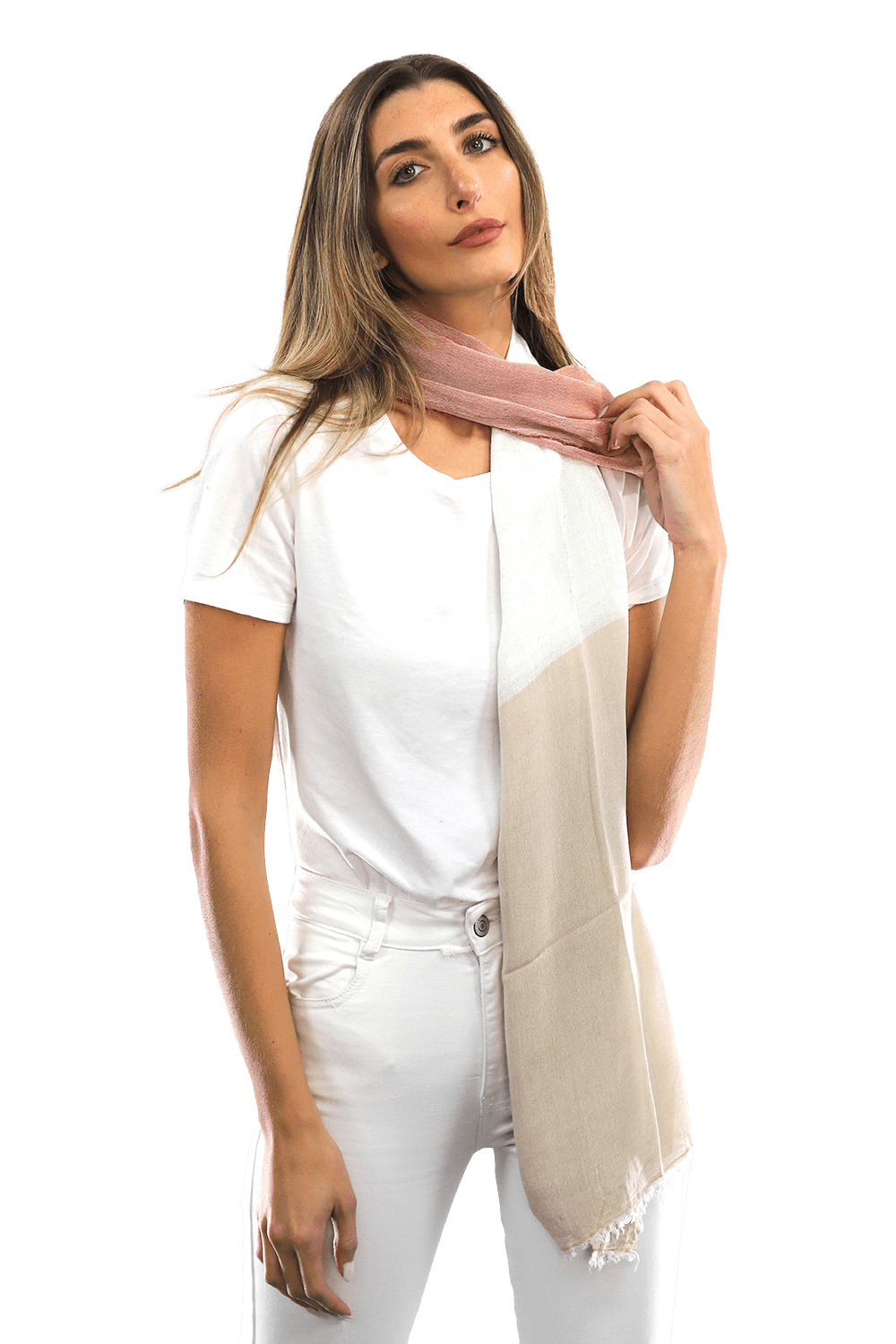 Color Block Scarf with Lurex - Scarf - La Fiorentina ART STOLA OLIMPIA