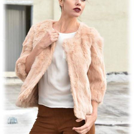 Cropped Fur Jacket- Camel - Coat - La Fiorentina YZY-1606