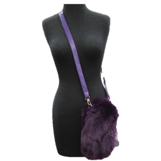 Cross Body Purse w/ Fox Fox and Adjustable Strap -  - La Fiorentina, Purple TC-HH12016010
