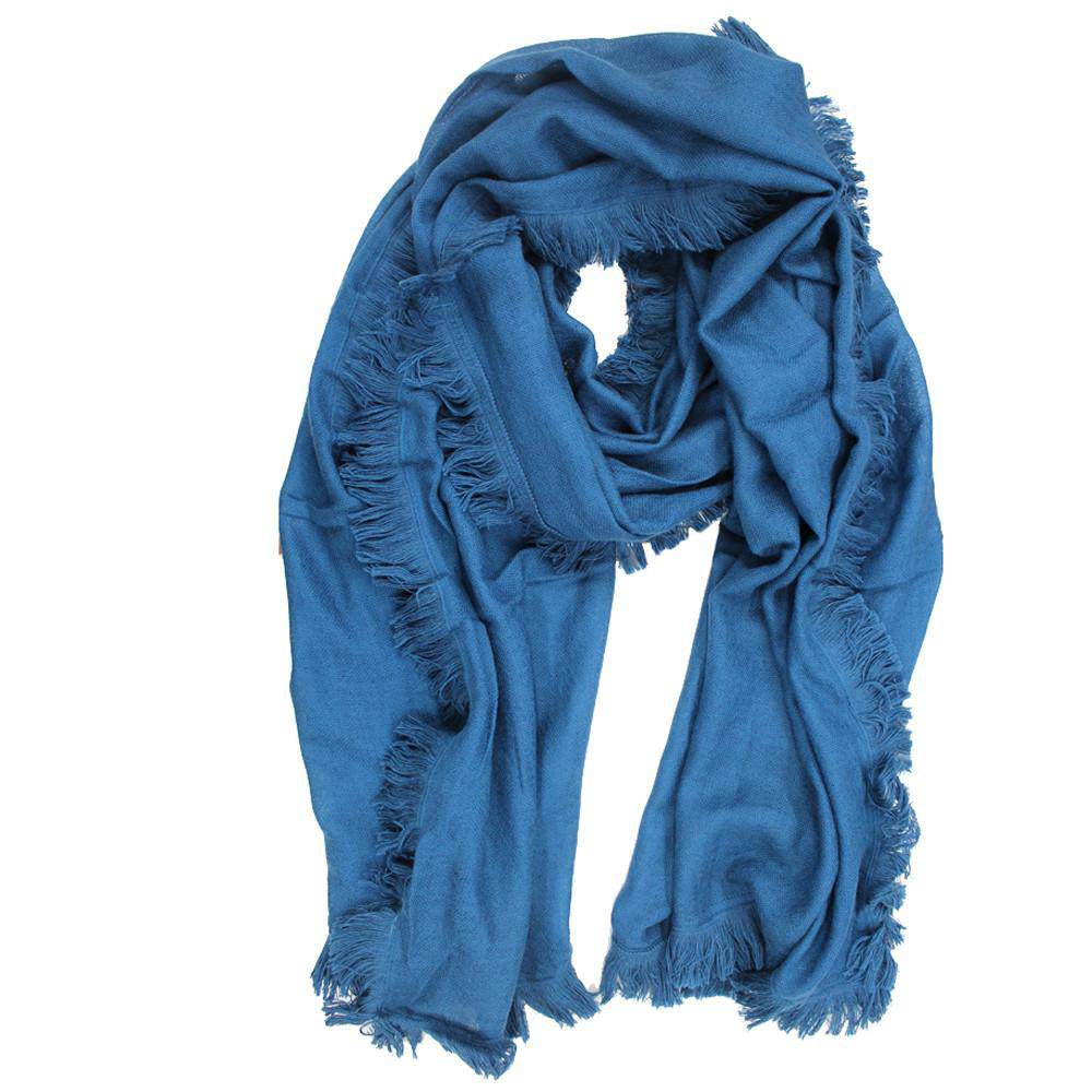 Deep Ocean Wool/Cashmere Scarf - Scarf - La Fiorentina EYELASH