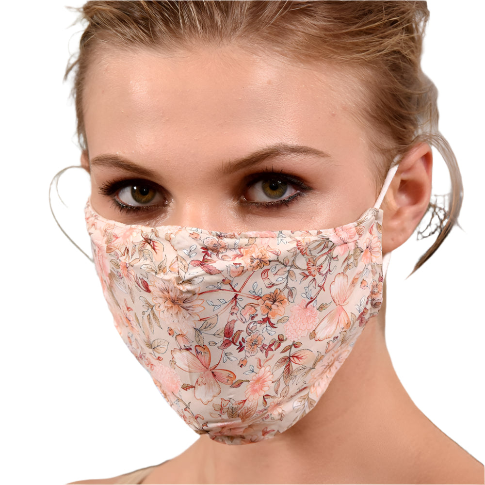 Delicate Floral Print Face Mask - face-mask - La Fiorentina MASK#12