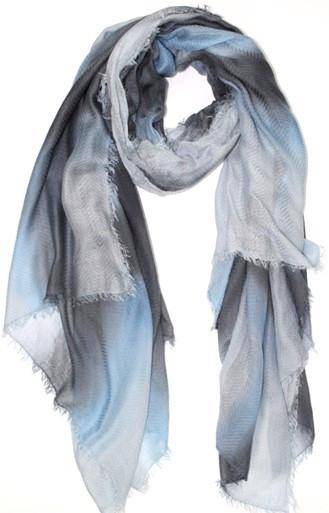 Delicate Striped Modal Scarf - Grey/Blue - Scarf - La Fiorentina '3164