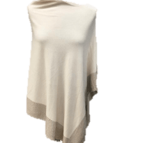 Embellished Poncho - Poncho - La Fiorenti, Beigena BE805-B -1