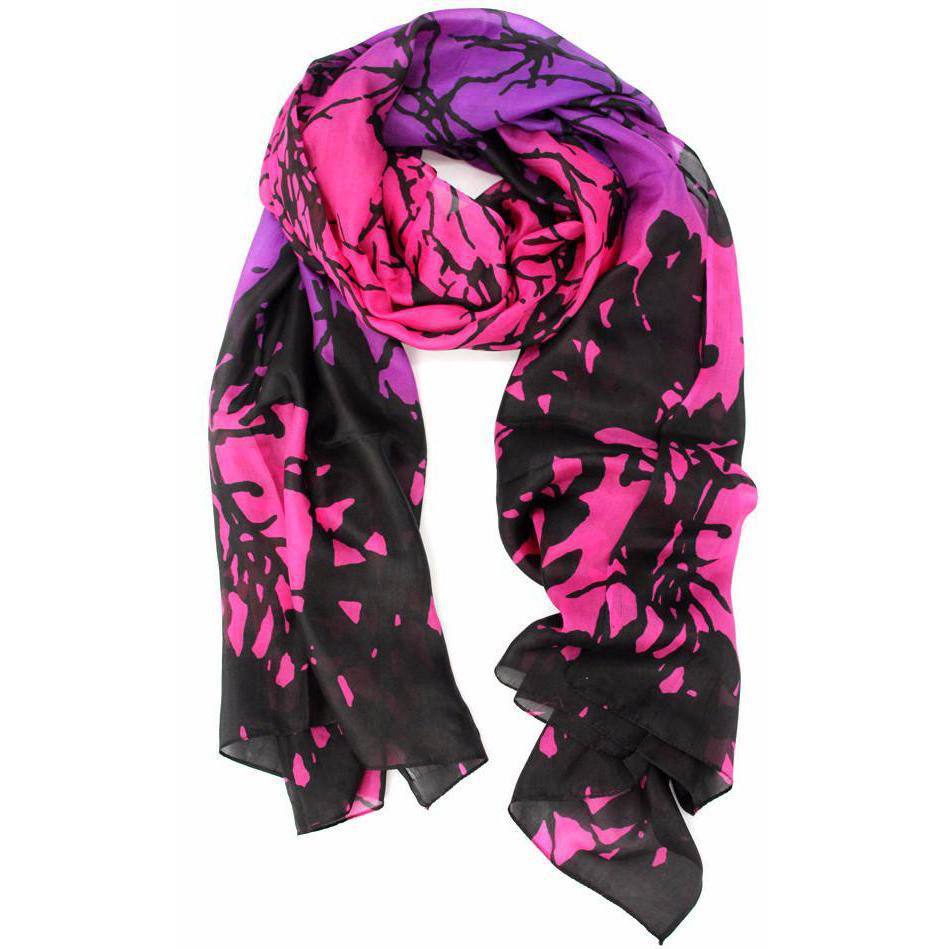 Fantasy Forest Print Scarf - Silk Scarf - La Fiorentina EF-2666