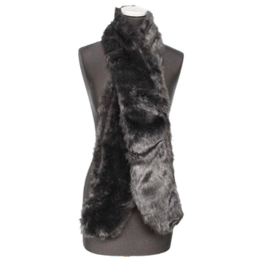 Faux Fur Muffler - Black - Muffler - La Fiorentina LF-FF-01