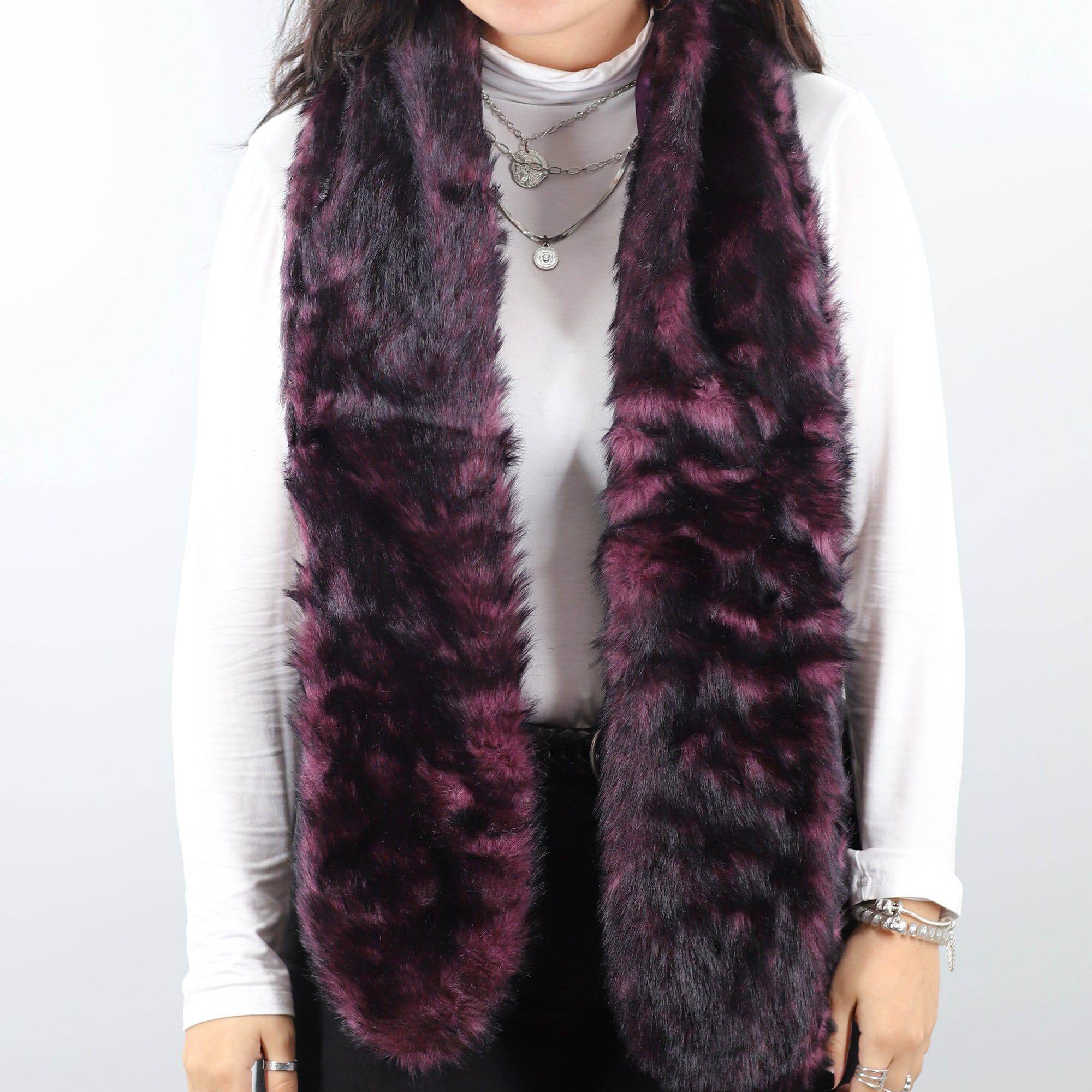 Faux Fur Muffler - Purple - Muffler - La Fiorentina LF-FF-01