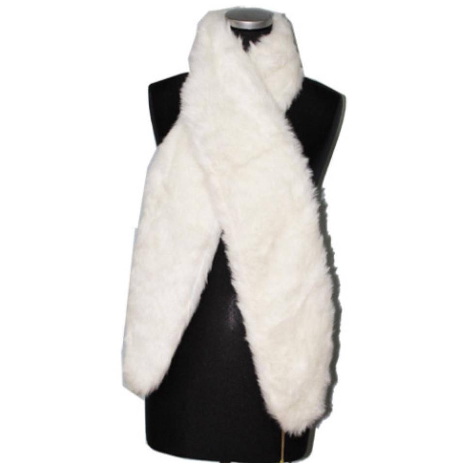 Faux Fur Muffler - White - Muffler - La Fiorentina LF-FF-01