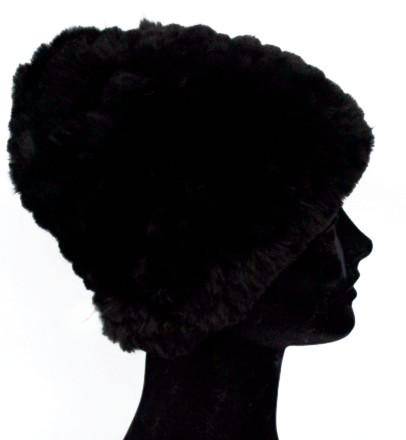 Faux Fur Plush Hat - Black - Hat - La Fiorentina SH-431