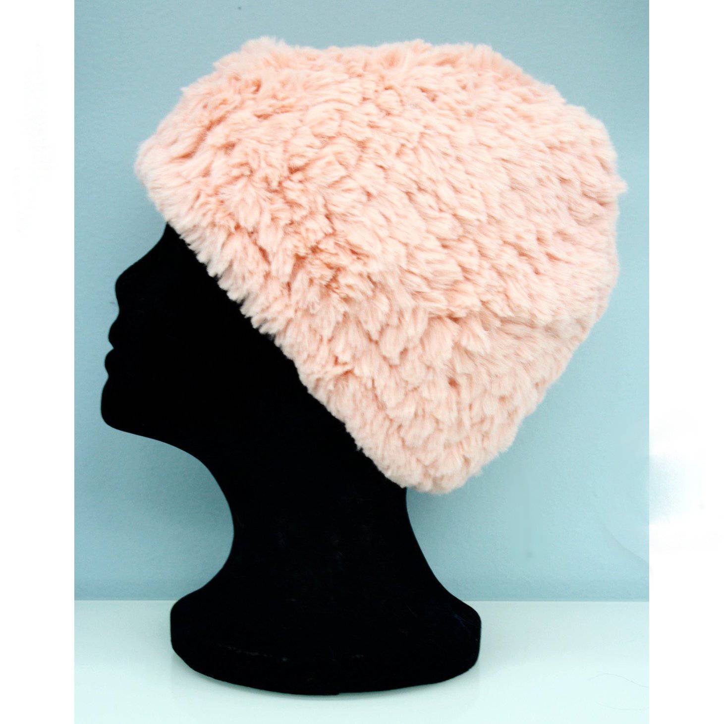 Faux Fur Plush Hat - Blush - Hat - La Fiorentina SH-431