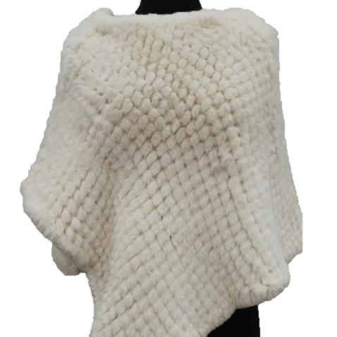 Faux Fur Poncho - Poncho - La Fiorentina, White '632567