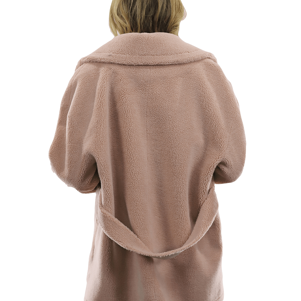 Faux Fur Teddy Coat - Pink - Coat - La Fiorentina FAUX210_PINK