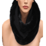 Faux Fur Trim Infinity Scarf - Infinity Scarf - La Fiorentina, Black IMG0132-FAUX -3