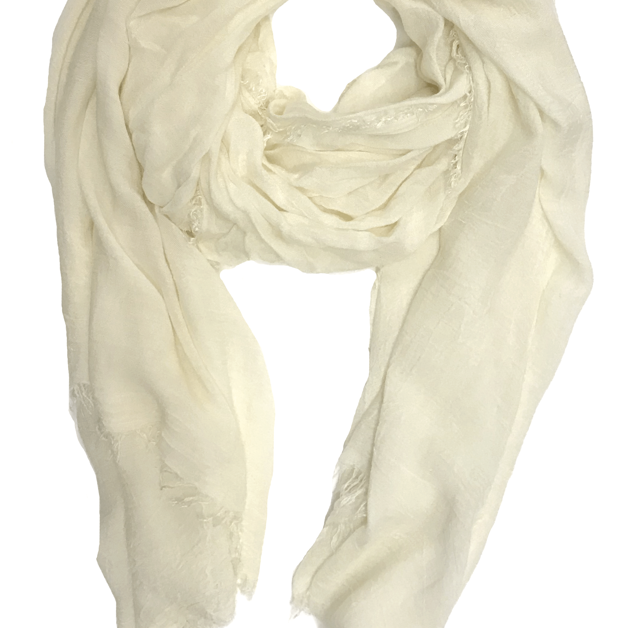 Fine Woven Cashmere Mix Scarf -  - La Fiorentina, Beige Stolona Victoria