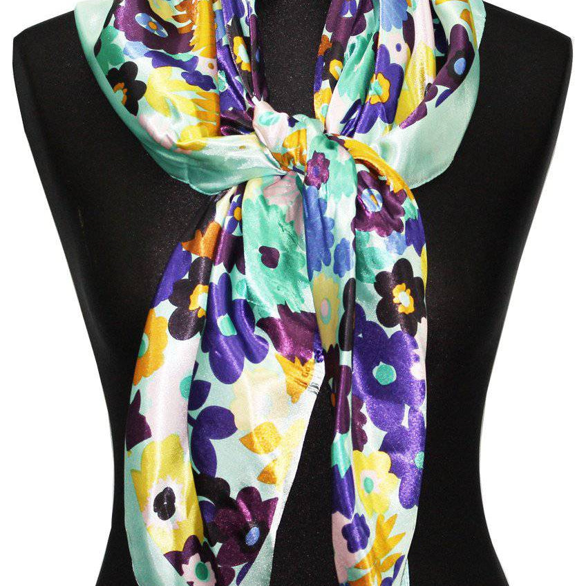 Floral Halter Top Scarf - Light Green - Halter Top - La Fiorentina PS-1203