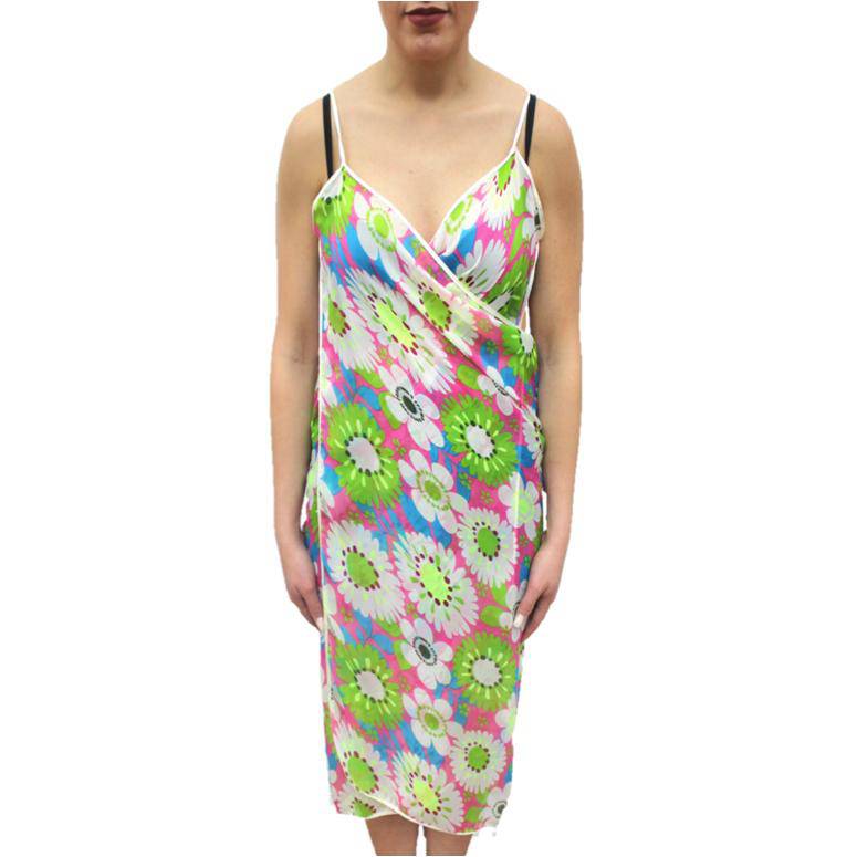 Floral Print Beach Cover Up - Pink - Beach Cover up - La Fiorentina BC01