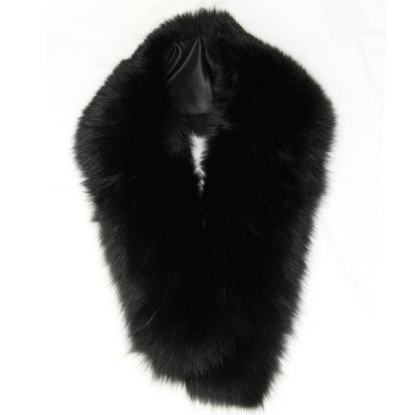 Fox Fur Collar-Black - Fur Muffler - La Fiorentina '3242011