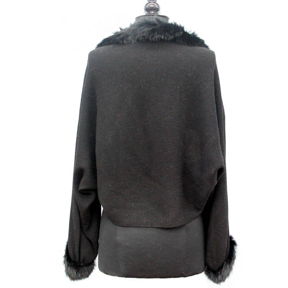 Fox Trimmed Bolero Sweater - Sweater - La Fiorentina CP755