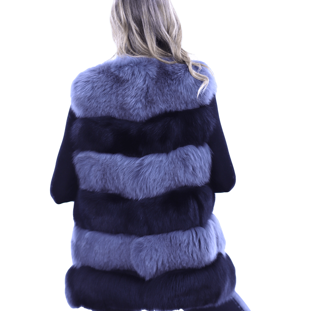 Fox Vest Two Toned - Black/Grey - La Fiorentina XHM-1701_1