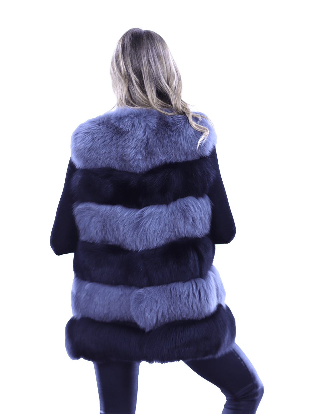 Fox Vest Two Toned - Black/Grey - La Fiorentina XHM-1701_1