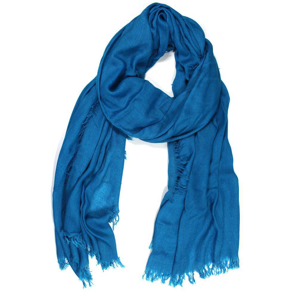 Fringe Pashmina - Blue - Scarf - La Fiorentina 18699/MA-BLUE