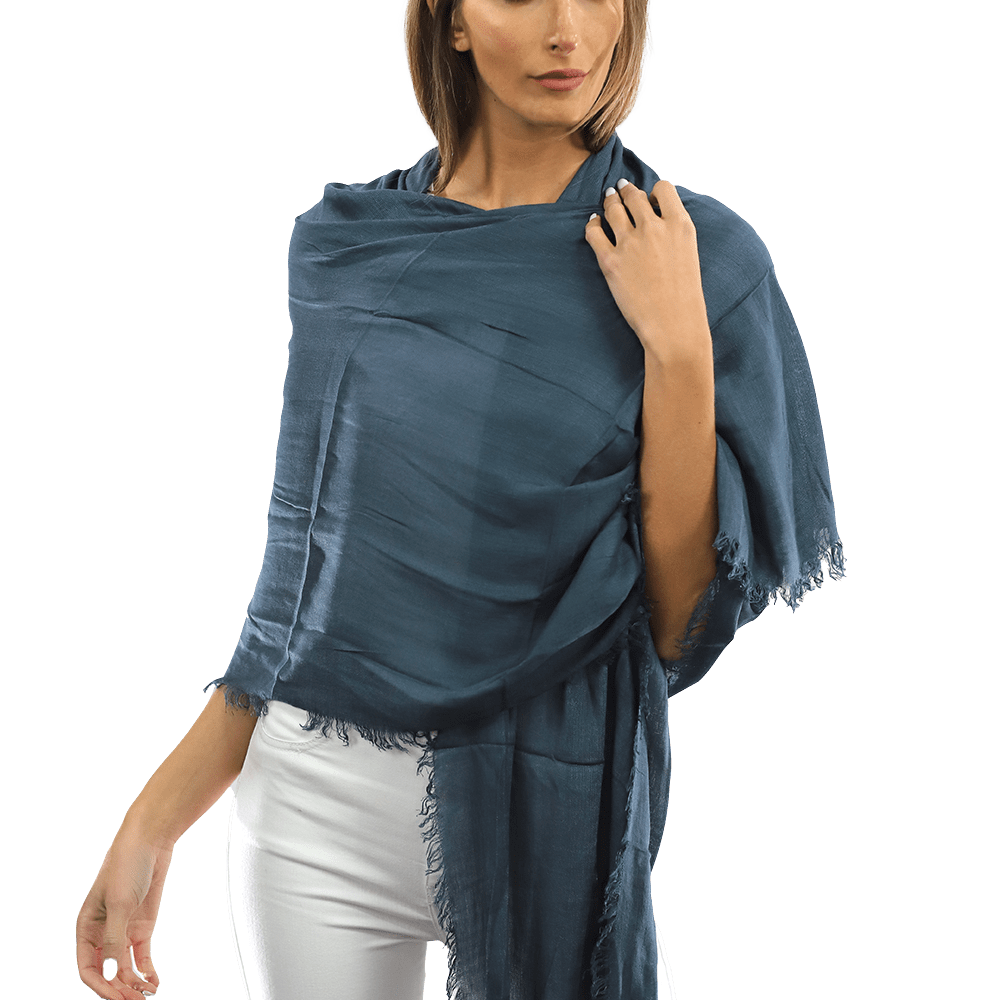 Fringe Pashmina - Charcoal Grey - Scarf - La Fiorentina 18699/MA-GREY