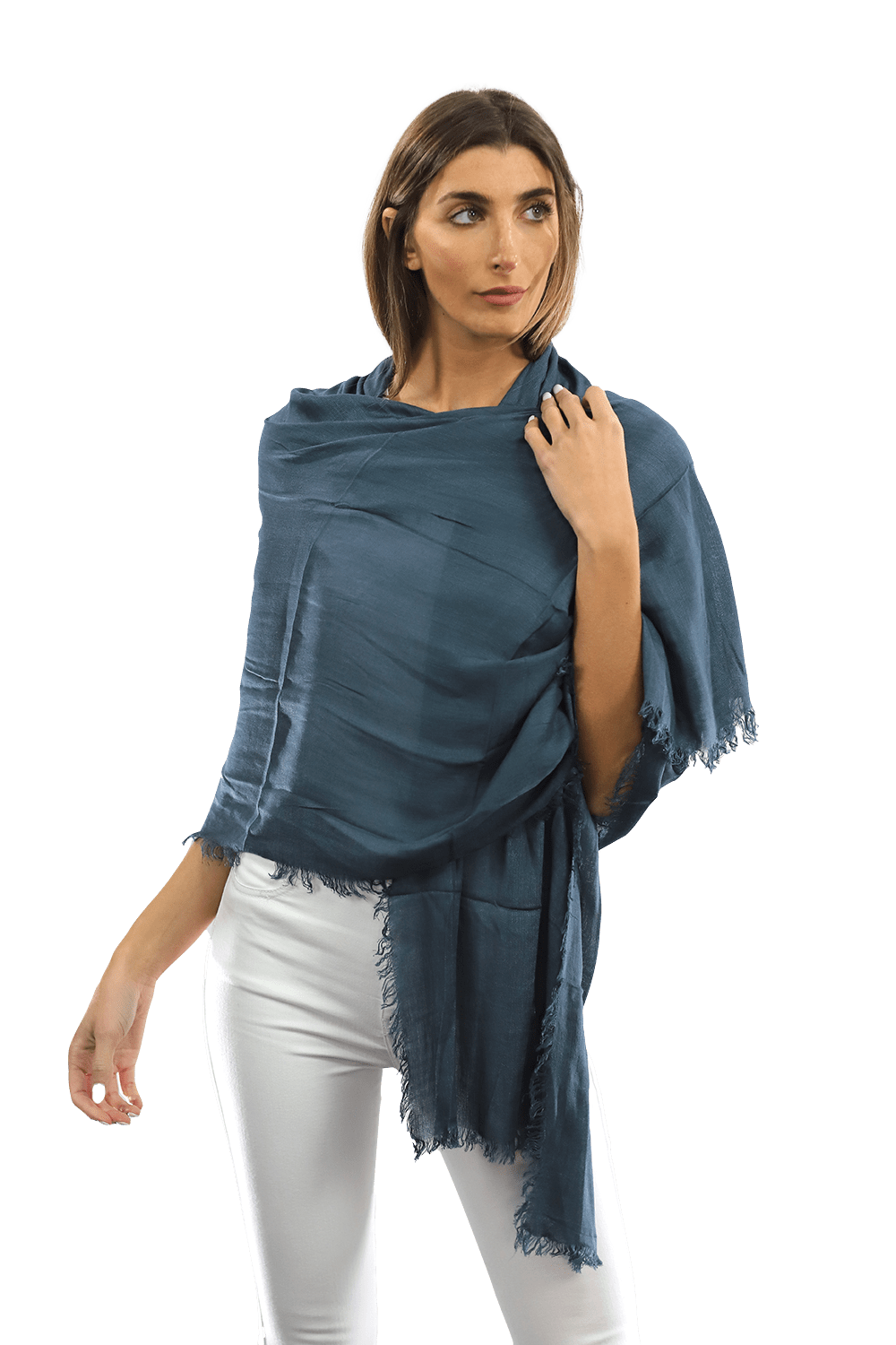 Fringe Pashmina - Charcoal Grey - Scarf - La Fiorentina 18699/MA-GREY