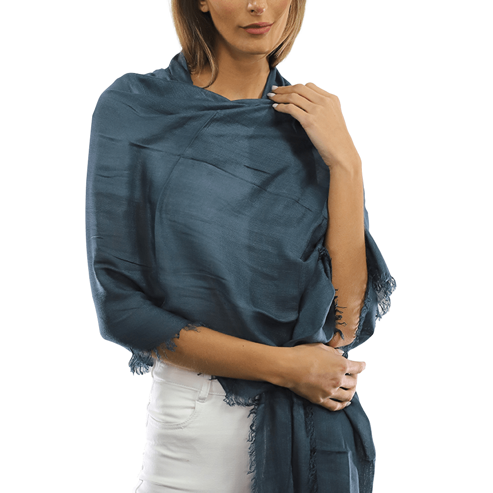 Fringe Pashmina - Charcoal Grey - Scarf - La Fiorentina 18699/MA-GREY