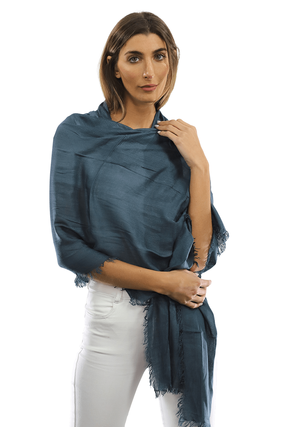 Fringe Pashmina - Charcoal Grey - Scarf - La Fiorentina 18699/MA-GREY