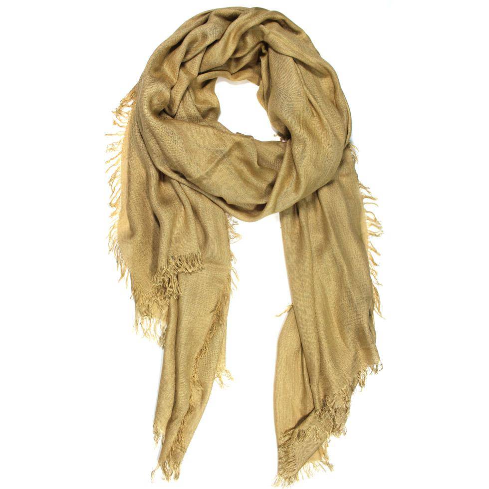 Fringe Pashmina - Khaki - Scarf - La Fiorentina 18699/MA-KHAKI