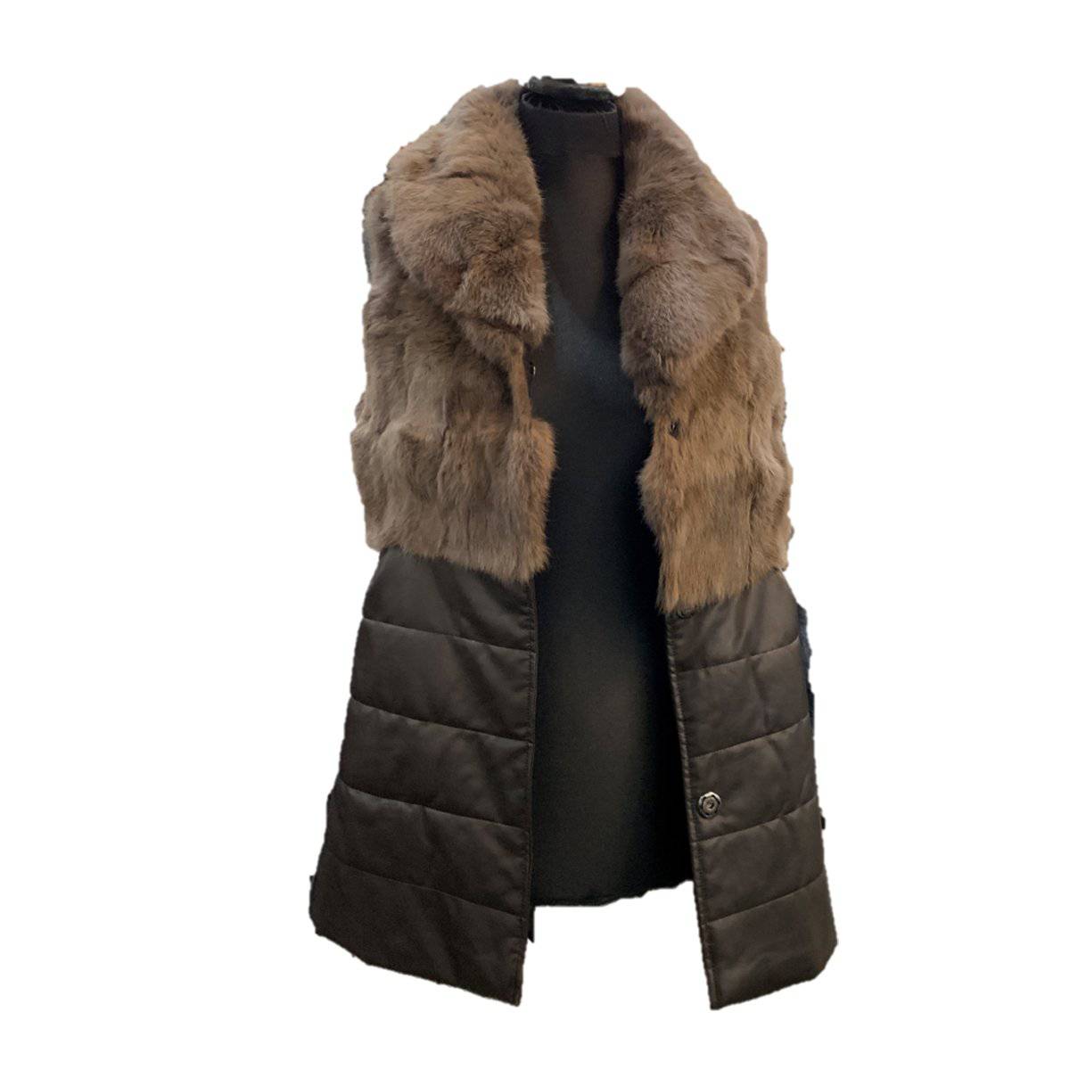Fur Vest - Brown - Fur Vest - La Fiorentina BJ037