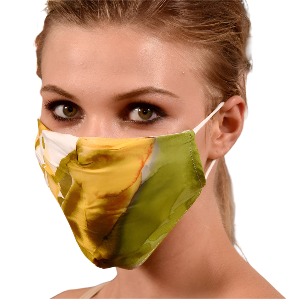 Green Water Paint Print Face Mask - face-mask - La Fiorentina MASK#24