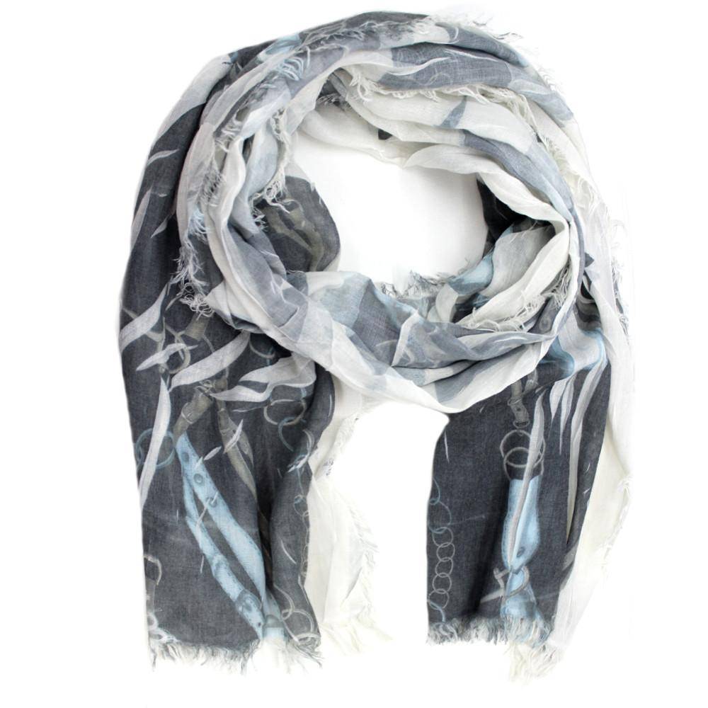Grey Chain Link Scarf - Scarf - La Fiorentina HERMES DIS